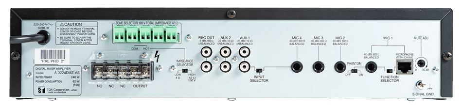 Ampli chọn 5 vùng Toa A-3212DMZ-AS